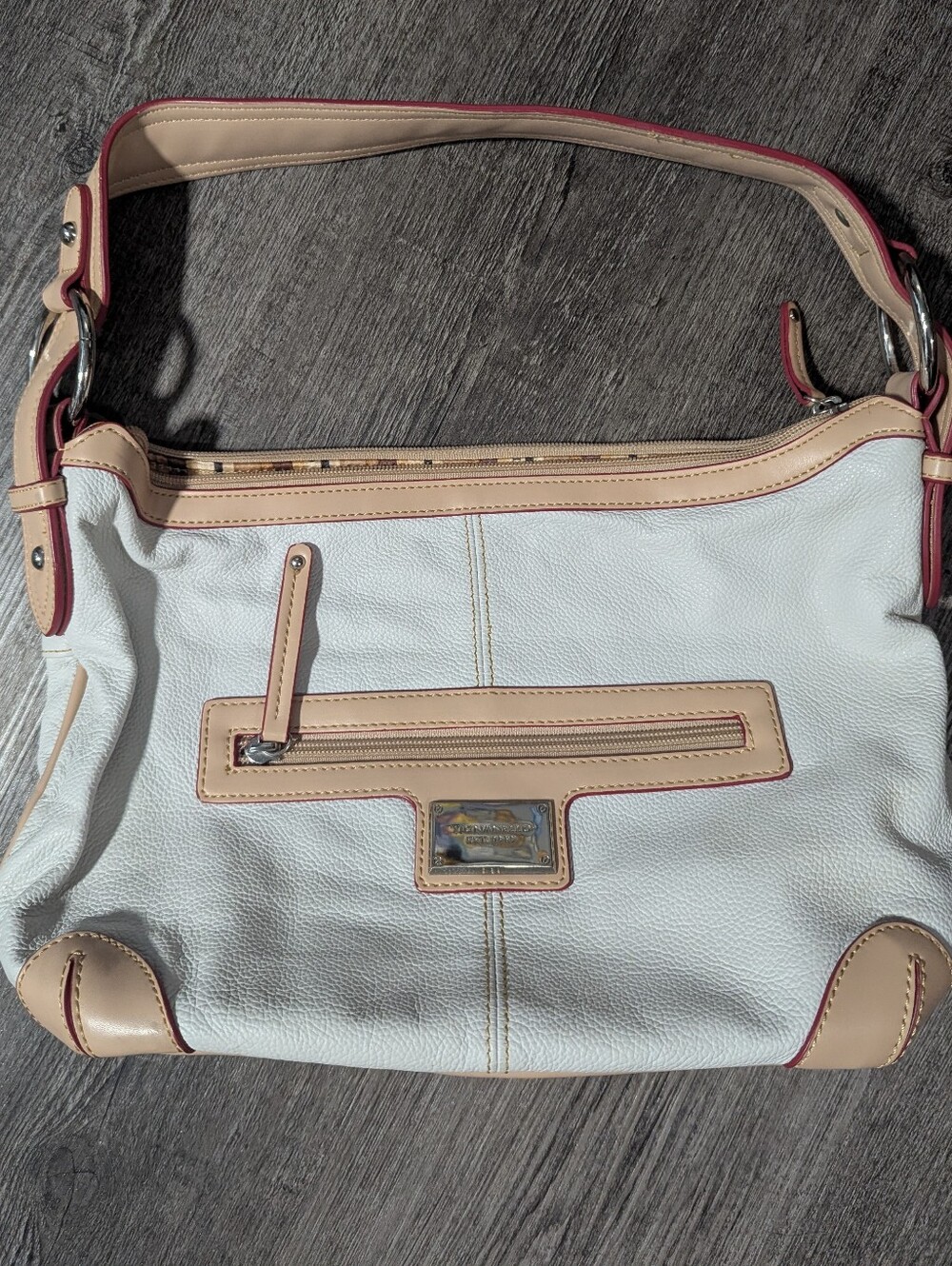 Leather Tignanello Handbag Purse White Shoulder Bag